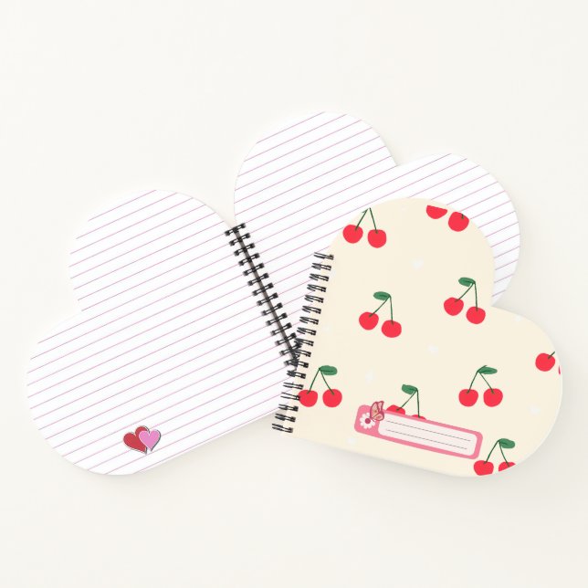 Cuaderno Corazones de Cereza para Chicas Adolescentes (Interior)
