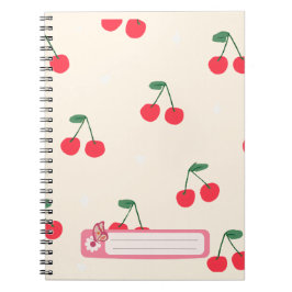 Cuaderno Corazones de Cereza para Chicas Adolescentes