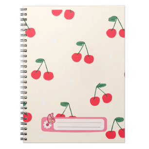 Cuaderno Corazones de Cereza para Chicas Adolescentes