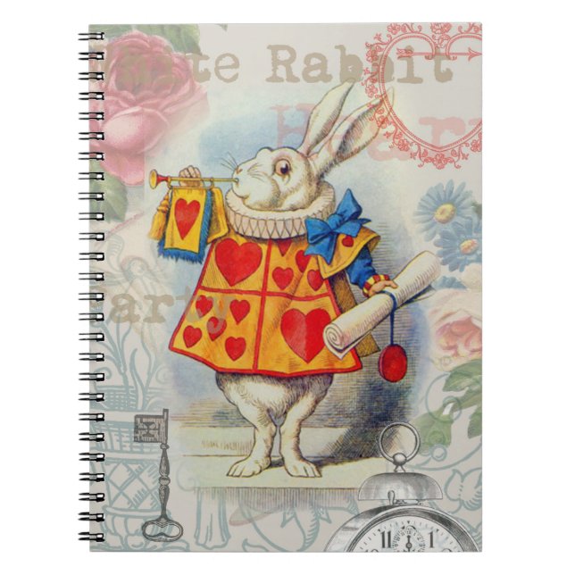 Cuaderno Corazones de conejo blanco Alice Classic (Frente)