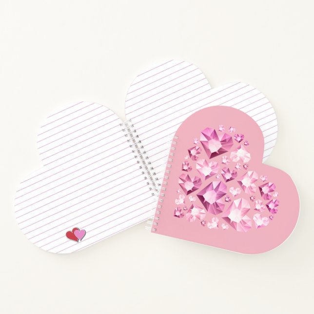 Cuaderno Corazones de cristal para portátiles (Interior)