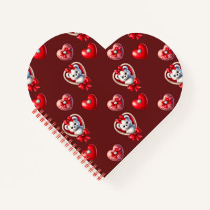 Cuaderno Corazones de diamantes y osos de peluche