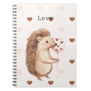 Cuaderno Corazones de Erizo Adorables Amor