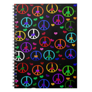 Cuaderno Corazones de la paz del arco iris