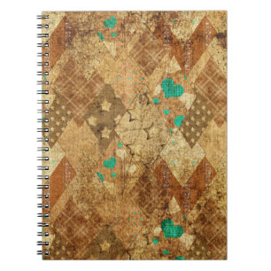 Cuaderno Corazones de las estrellas de la piel de Grunge ma