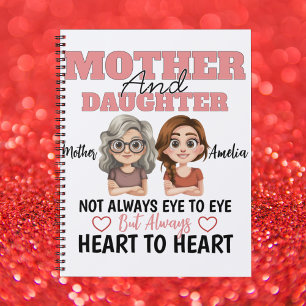 Cuaderno Corazones de Madre e Hija Juntos a Través de la Di