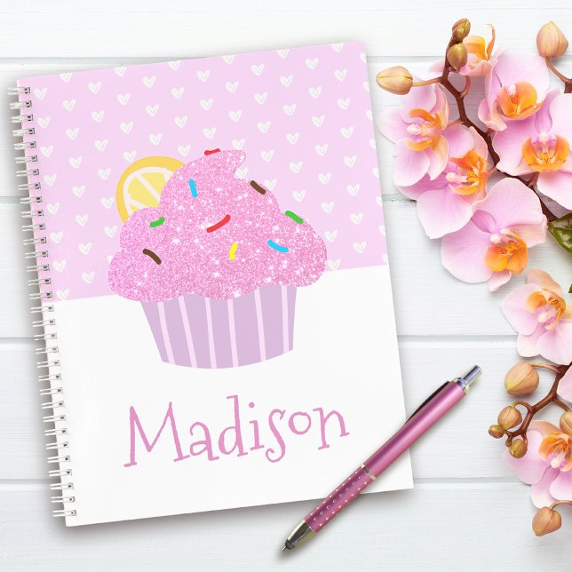 Cuaderno Corazones de magdalenas dulces y lindas rosadas mo (Subido por el creador)