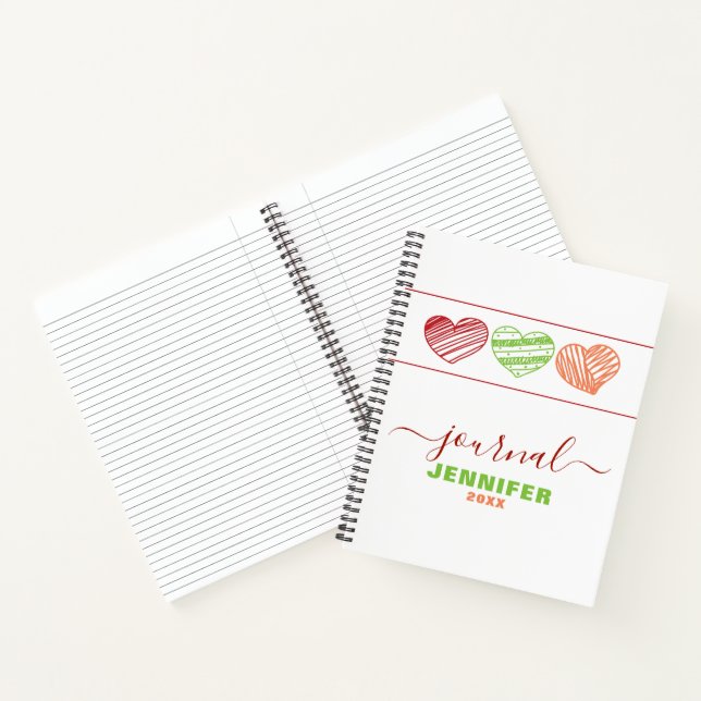 Cuaderno Corazones de Naranjas Red Green de Revista de Fech (Interior)