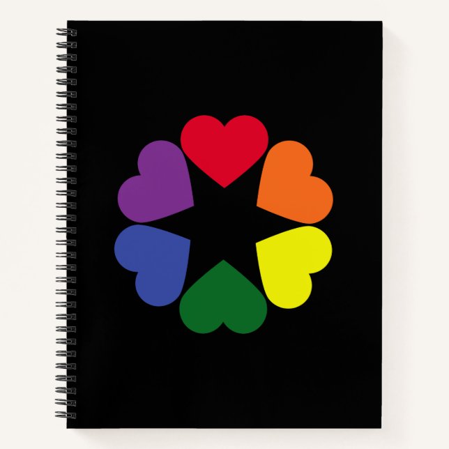 Cuaderno Corazones de orgullo LGBT (Anverso)