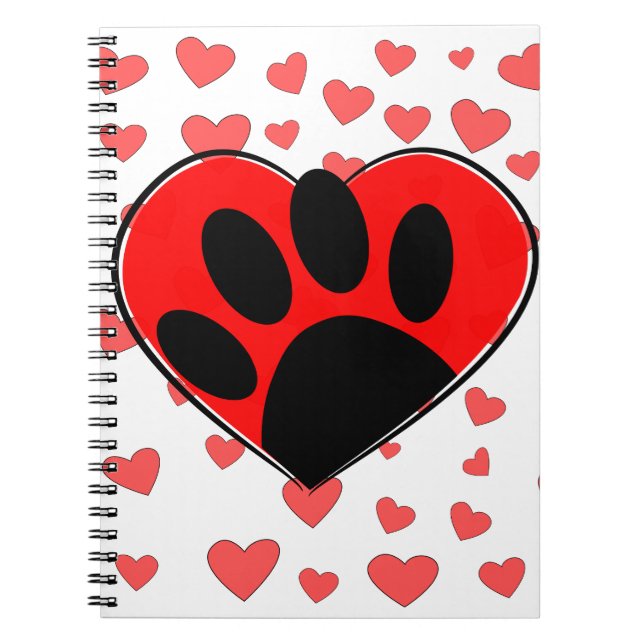 Cuaderno Corazones de Perro por todas partes (Frente)
