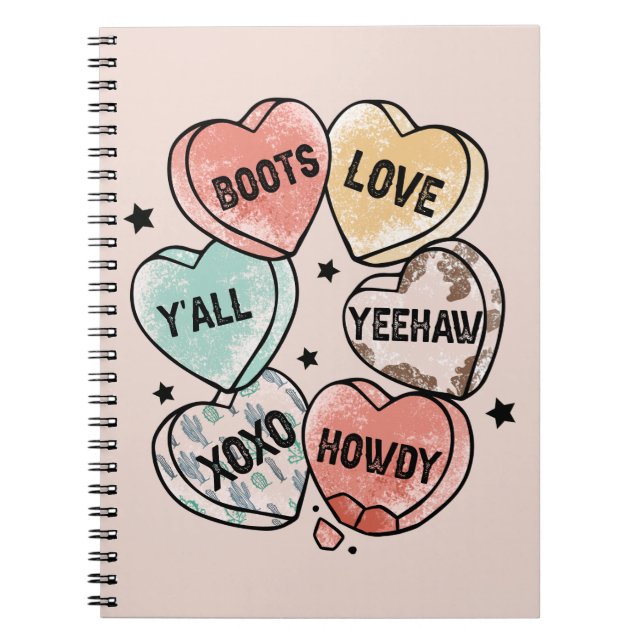 Cuaderno Corazones del tema Cowboy Cowgirl (Frente)