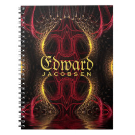Cuaderno Corazones dorados medievales Fantasía arte fractal