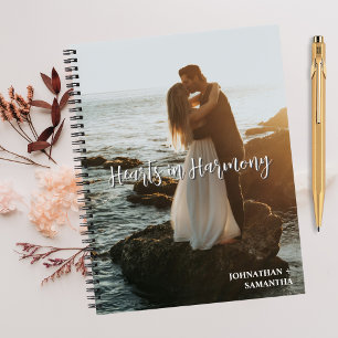 Cuaderno Corazones en Armonía,Boda Foto, Elegante Personali