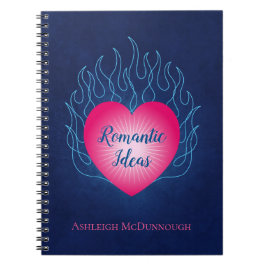 Cuaderno Corazones en el fuego ideas románticas