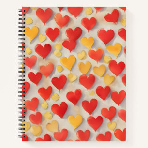 Cuaderno Corazones en Fuego