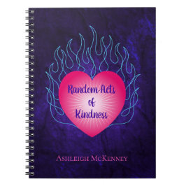 Cuaderno Corazones en llamas Actos aleatorios de bondad