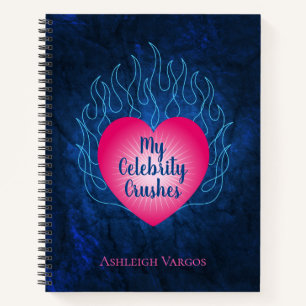 Cuaderno Corazones en llamas aplastan a celebridades