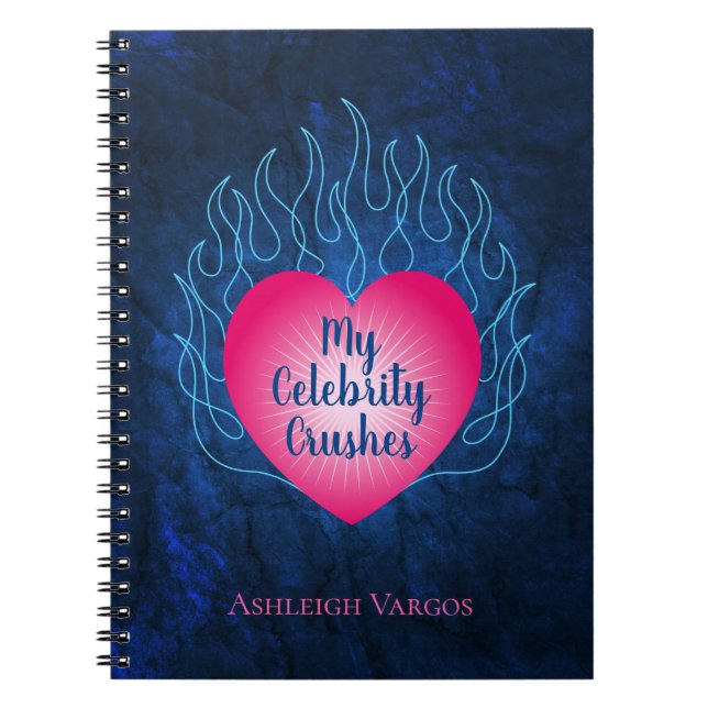 Cuaderno Corazones en llamas aplastan a celebridades (Frente)