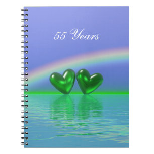 Cuaderno Corazones Esmeraldas en el 55° aniversario