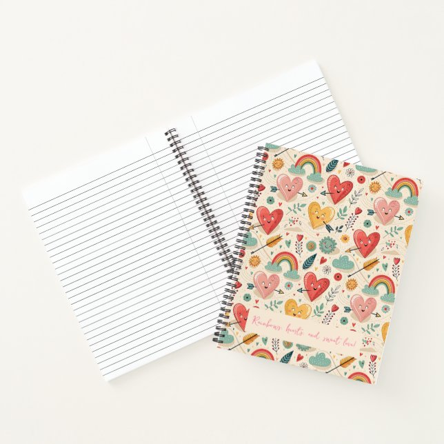 Cuaderno Corazones felices - Modelo El día de San Valentín  (Interior)