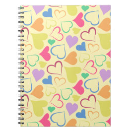 Cuaderno corazones juguetones