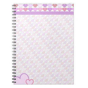 Cuaderno Corazones lindos del pastel de los chicas