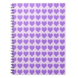 Cuaderno Corazones Morados