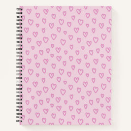 Cuaderno Corazones Morados