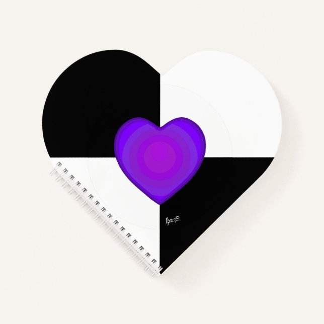 Cuaderno Corazones Morados Late (Anverso)