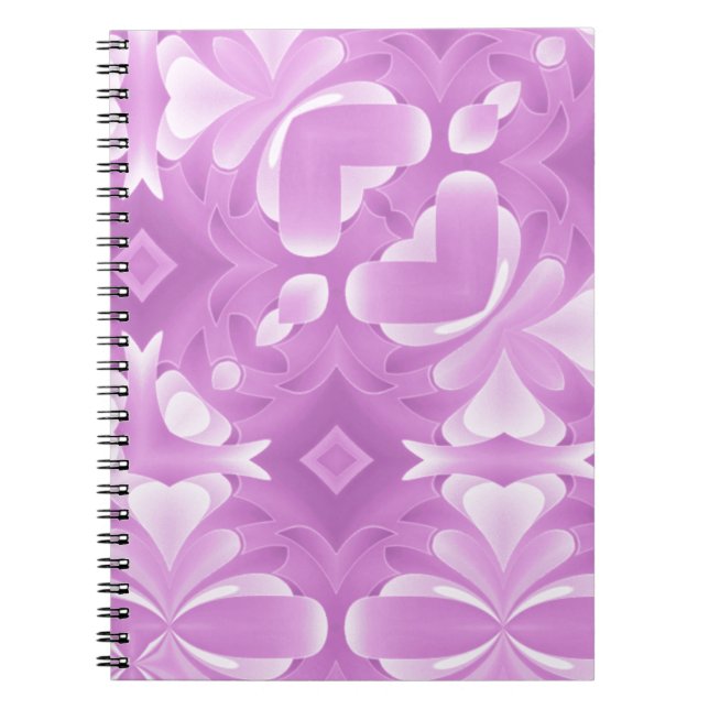 Cuaderno Corazones Morados y Diamantes (Frente)