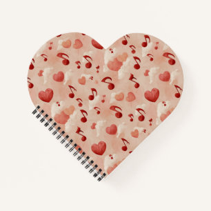 Cuaderno Corazones Musicales y Patrón de San Valentín de Nu