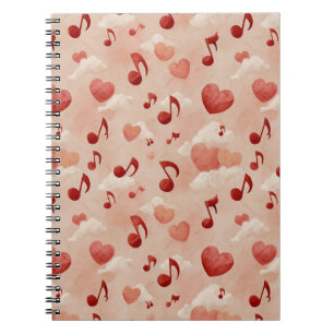 Cuaderno Corazones Musicales y Patrón de San Valentín de Nu