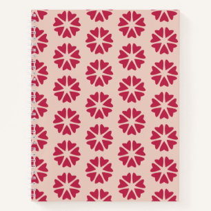 Cuaderno Corazones nucleares - rojo magenta - patrón sin co