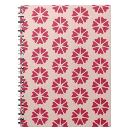 Cuaderno Corazones nucleares - rojo magenta - patrón sin co