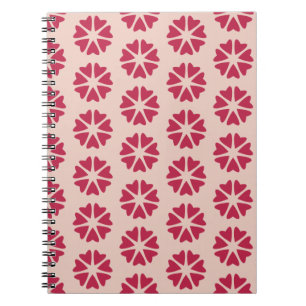 Cuaderno Corazones nucleares - rojo magenta - patrón sin co