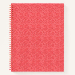 Cuaderno Corazones para portátiles Rojo - Amor