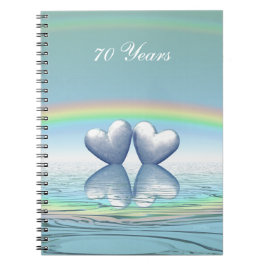 Cuaderno Corazones Platinum de 70 años