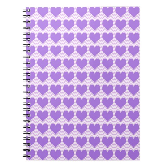 Cuaderno Corazones púrpuras (Frente)