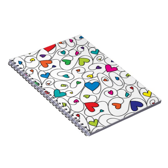 Cuaderno Corazones resplandecientes (Lado Derecho)