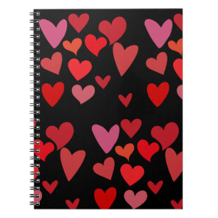 Cuaderno Corazones rojos
