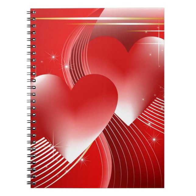 Cuaderno Corazones rojos (Frente)