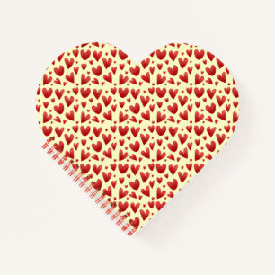 Cuaderno Corazones rojos