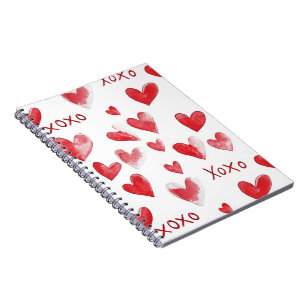 Cuaderno Corazones Rojos Amor XOXO