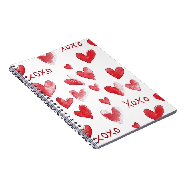 Cuaderno Corazones Rojos Amor XOXO (Lado Derecho)