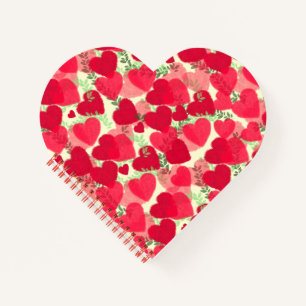 Cuaderno Corazones rojos en sangre