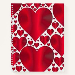 CUADERNO CORAZONES ROJOS PARA EL DÍA DE SAN VALENTÍN