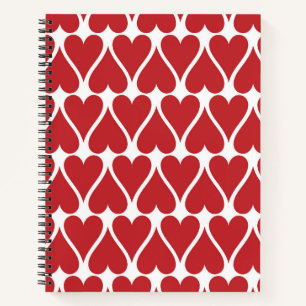 Cuaderno Corazones rojos prolongados