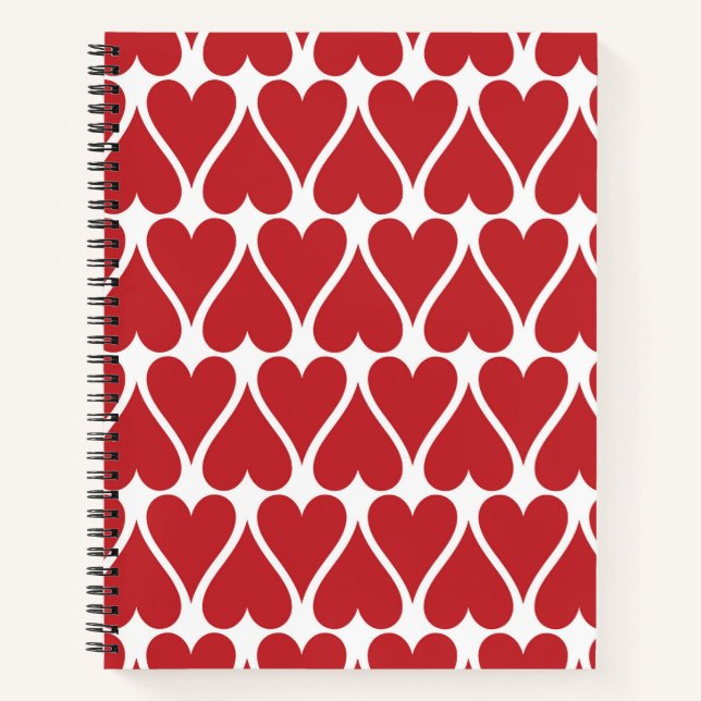 Cuaderno Corazones rojos prolongados (Anverso)