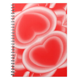 Cuaderno Corazones Rojos Reflejados