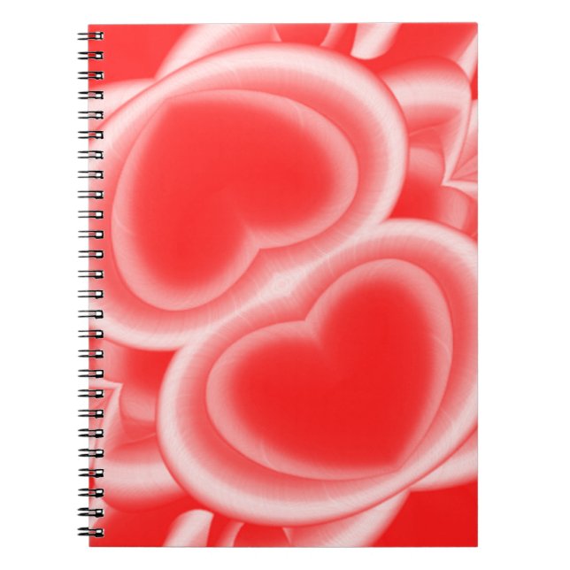 Cuaderno Corazones Rojos Reflejados (Frente)
